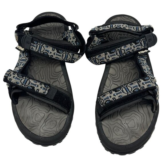 Teva Womens Sport Sandals Size 9 Black Aztec Slingback Outdoor Casual Comfort - Picture 1 of 16